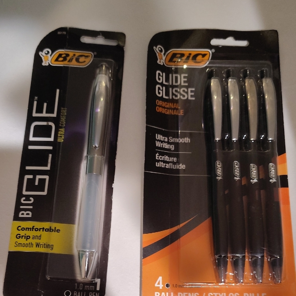 BIC Glide Comfort Grip Black Pens